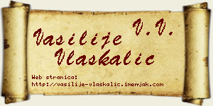 Vasilije Vlaškalić vizit kartica